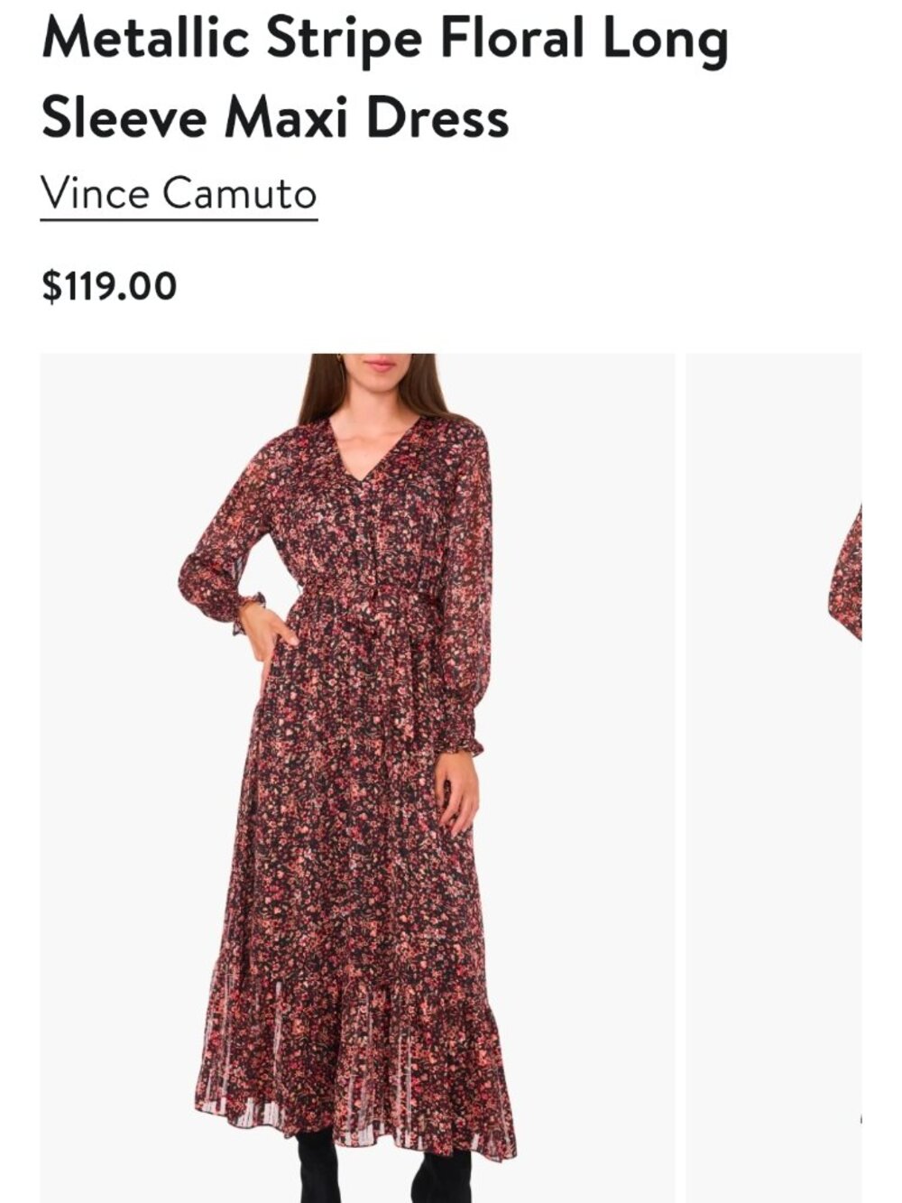 NWT Vince Camuto Maxi Dress
